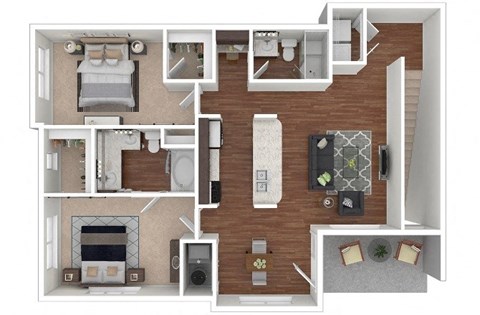 B4 3d Floor Plan, Retreat at the Flatirons, Broomfield, CO 80020